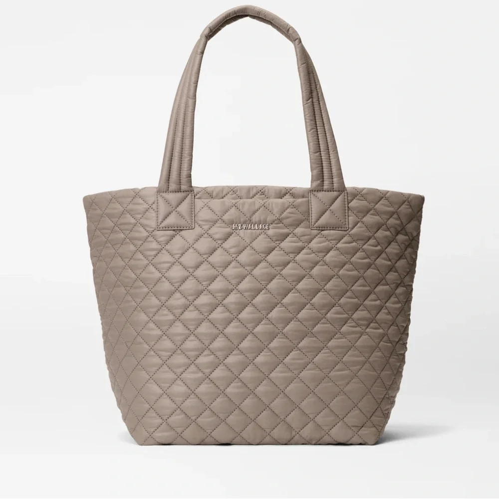 MZ Wallace Quilted Tote in Light Gray - Picture 8 of 8